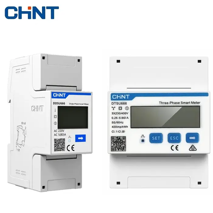 Compteur d'énergie électrique multifonction programmable, CHINT, DDSU666, DTSU666, V,A,W,KWH,VAR, MO