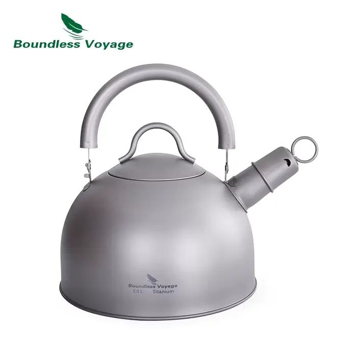 Pot d'extérieur ultraléger de grande capacité, Voyage sans limite, bouilloire en titane de 2L avec B