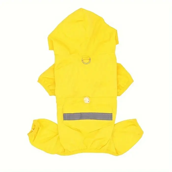 Imperméable à capuche avec anneau en D pour chiens, vêtements pour chiots, fournitures d'extérieur p