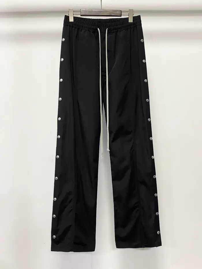 Viser de survêtement gothiques à boutons pour hommes, pull haut, pantalons monochromes, vêtements hi
