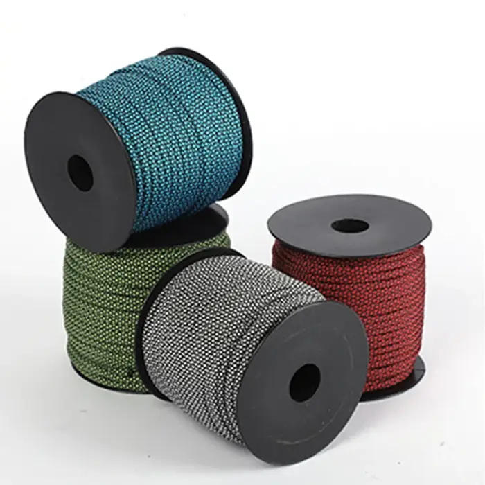 Bobine paracorde 550lb, 160 pieds, 4mm, 7 brins intérieurs, cordon de Parachute 100% Nylon Mil-Spec 