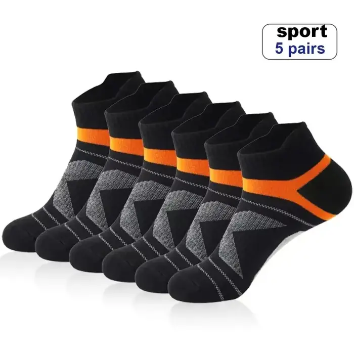 Chaussettes de chasse homme courtes respirantes noir - 3/5 paires qualité sport outdoor taille 38-44