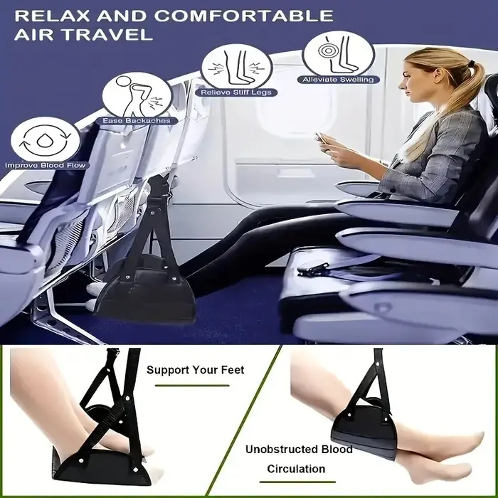 1 pièces repose-avion pied bureau suspendu réglable Simple jambe hamac accessoires Table pieds tabou