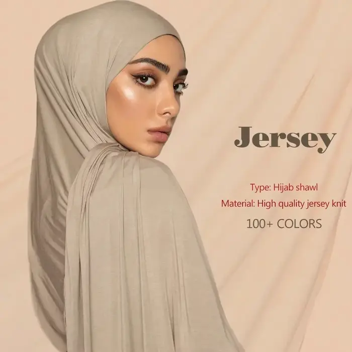 Écharpe Hijab en Jersey de coton Modal de qualité supérieure, châle musulman Long, Turban doux uni, 