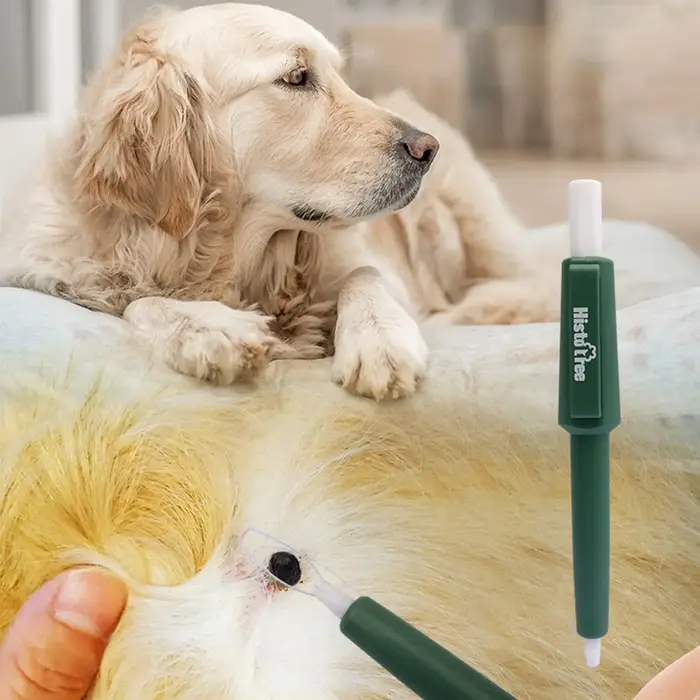 Stylo anti-tiques pour animaux de compagnie, pince à tiques, crochet pour attraper les insectes, ext