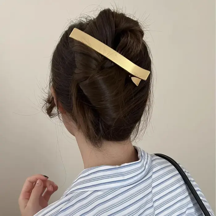 Pinces à cheveux coréennes élégantes pour femmes, barrettes pour filles, griffes en métal, épingle à