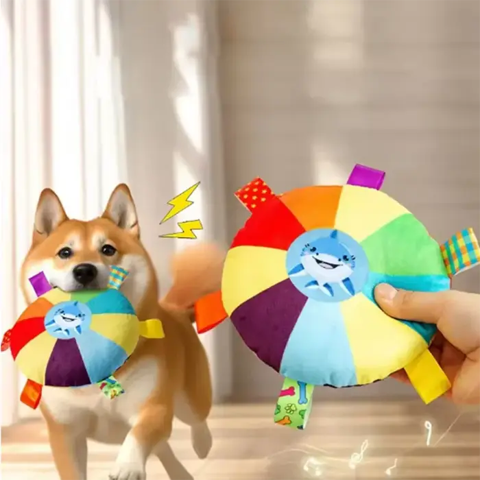 Hot dog en peluche cloche dessin animé jouet chiot petit chien Teddy dents meulage