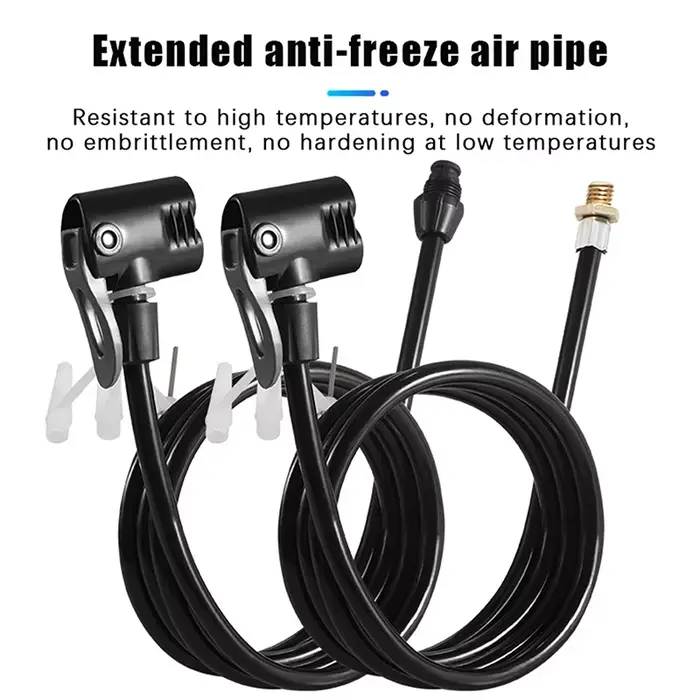 Tube d'extension de pompe à air de vélo, connecteur de tuyau de vélo, accessoires de gonfleur, buses