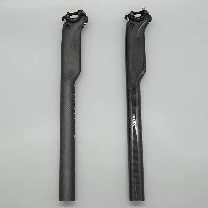 Tige de selle entièrement mate en Fiber de carbone 3K, pour vtt, vélo de route, pièces de vélo 27.2/