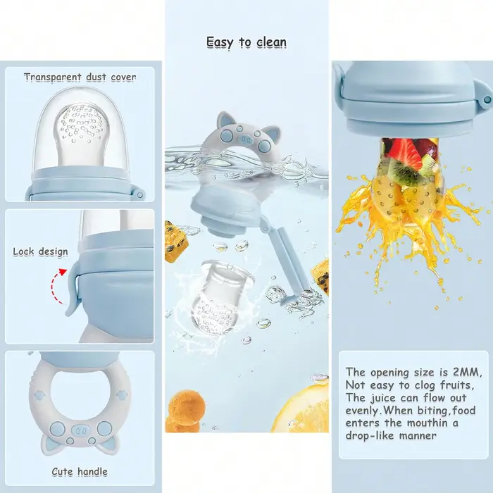 TYRY.HU-Mangeoire à fruits et légumes en silicone, pour nourrissons et tout-petits de 6 à 36 mois, s