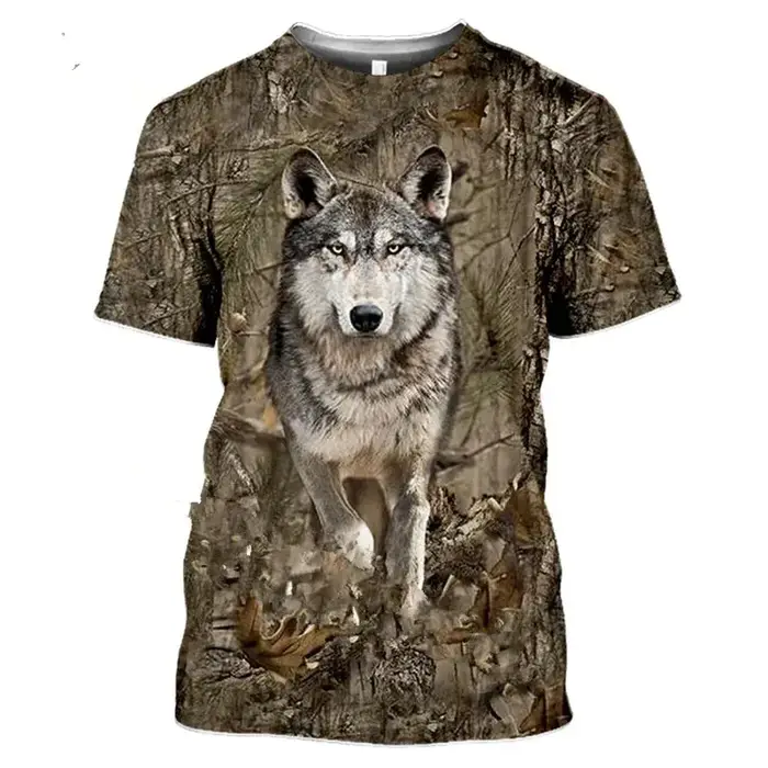 T-shirt 3D camouflage chasse animalier sanglier