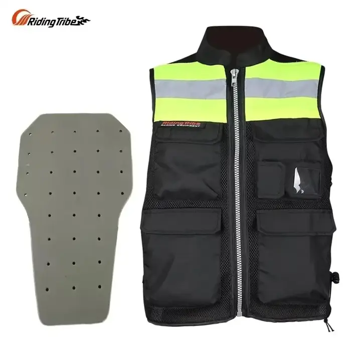 Gilet d'équitation pour moto, veste de course tout-terrain, gilet de sécurité, vêtements d'avertisse