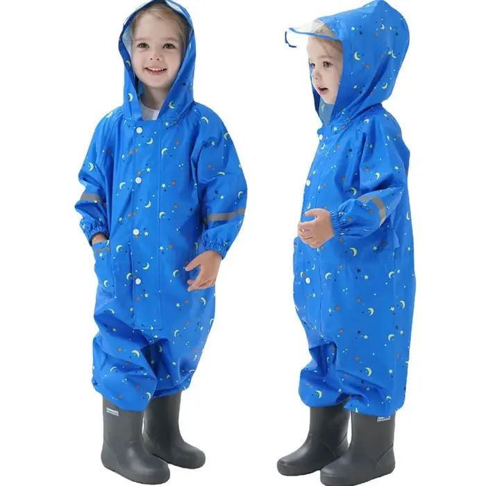 Salopette imperméable à capuche design dessin animé pour enfants 1-8 ans occasions extérieures jouets de pluie