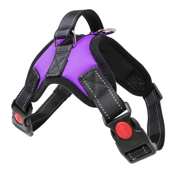 Harnais de selle pour chien, harnais réfléchissant réglable pour animaux de compagnie, sans traction