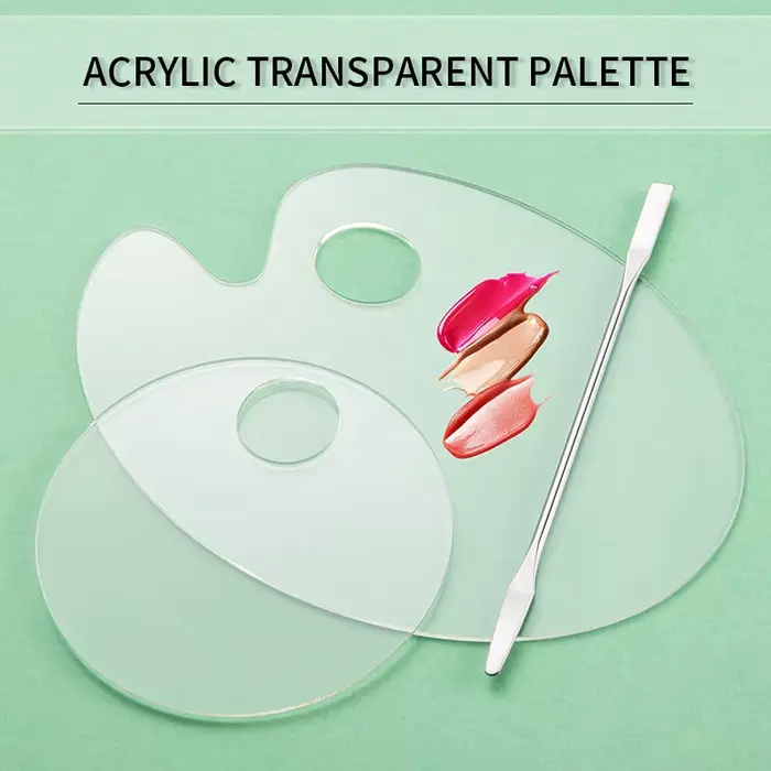 Palette acrylique transparente, tige de mélange, maquillage, peinture, vernis à ongles, ensemble d'o