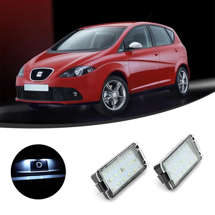 2 pièces/ensemble Canbus voiture numéro LED feux de plaque d'immatriculation pour Seat Altea 2004 20