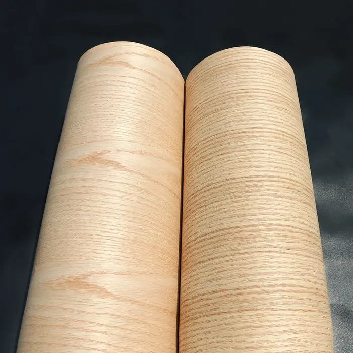 Placage en bois de chêne rouge naturel large 58x250cm, pour rénovation de meubles, panneaux muraux d