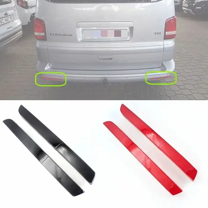Réflecteur de pare-chocs arrière de style de voiture, VW T5, Transporter, Caravelle, Multivan 2012, 