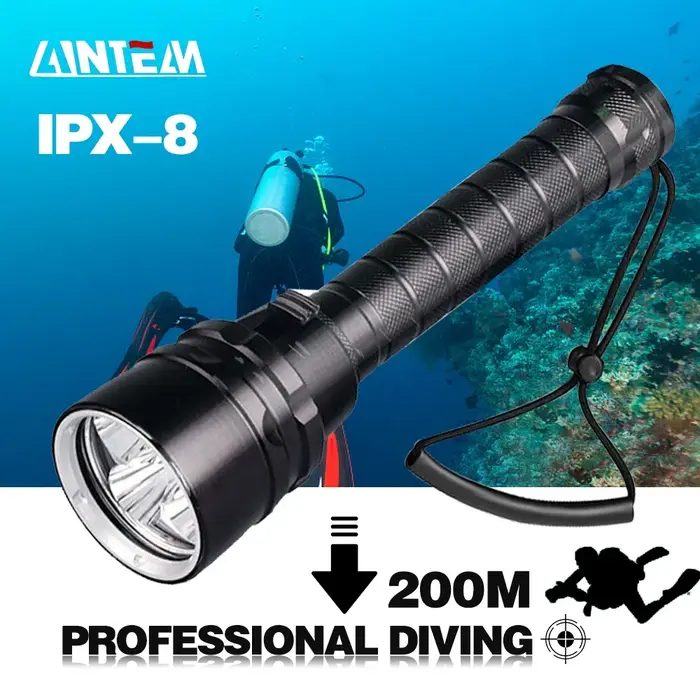 Puissante lampe de poche de plongée LED Super 8000LM 3/5LED torche sous-marine professionnelle IP8 l