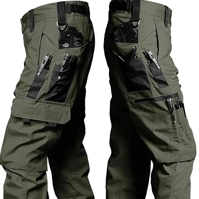 Pantalon cargo chasse homme imperméable multi-poches travail extérieur randonnée automne printemps tactique
