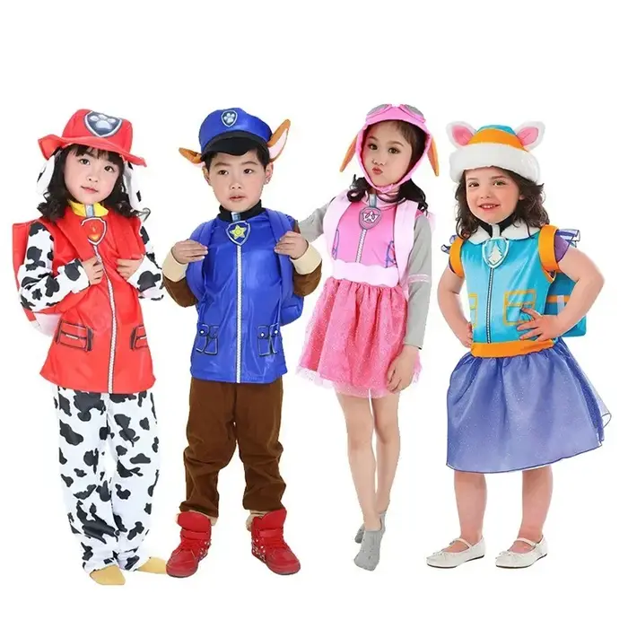 Costume de dessin animé de l'équipe de patrouille pour enfants