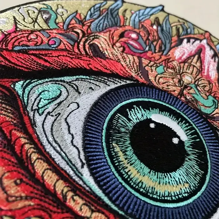 Patch brodé œil mystérieux de grande taille, Badge inspirant, cadeau à faire soi-même, patchs à repa