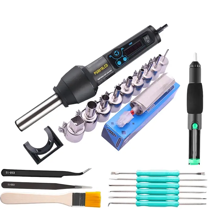 PG8018LCD 220 V/EU US 650 W haute qualité réglable électronique chaleur pistolet à Air chaud dessoud