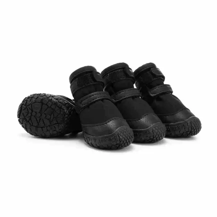Chaussures Noires Respirantes et Durables pour Chiens, Bottes Antidérapantes pour Petits Races, Noun