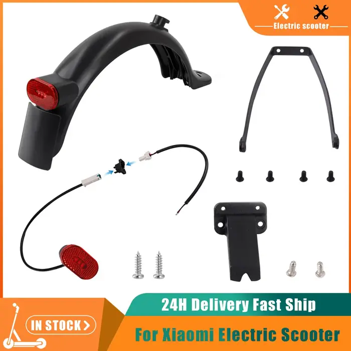 Garde-boue arrière amélioré, Support de Support/feu arrière pour accessoire de Scooter électrique Xi