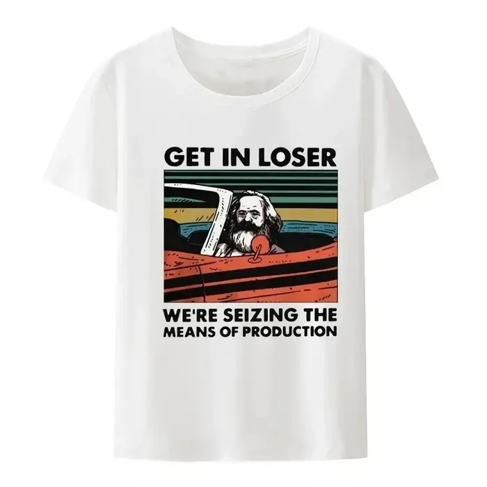 Karl Marx obtenir en perdant nous s'asseur les moyens de Production T-Shirt hommes vêtements communi