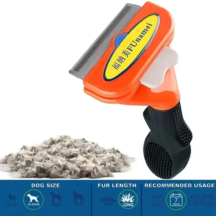 Grand peigne d'épilation pour chien, brosse pour gros chien, brosse de toilettage pour animaux de co