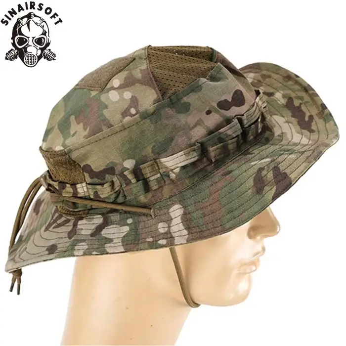 Casquette tactique PRO SINAIRSOFT 2ème génération - Chapeau camouflage bord rond pêche randonnée