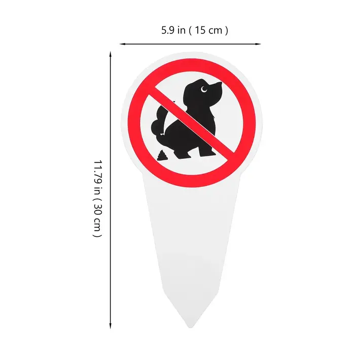 Panneaux de merde de chien, panneau d'avertissement de cour, Plaques de piquet de pelouse pour jardi