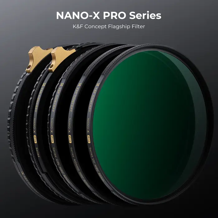 Filtre CPL K&F CONCEPT HD ultra-fin avec cadre en cuivre, film vert anti-reflet 36 couches, série Na