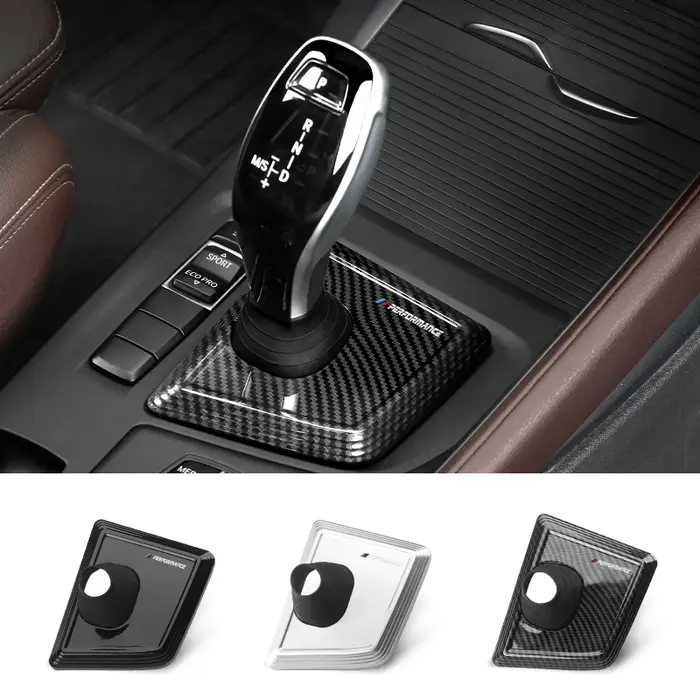 Couvercle de panneau de vitesse de voiture noir carbone, garniture pour BMW bronchF48 X2 F39, pommea