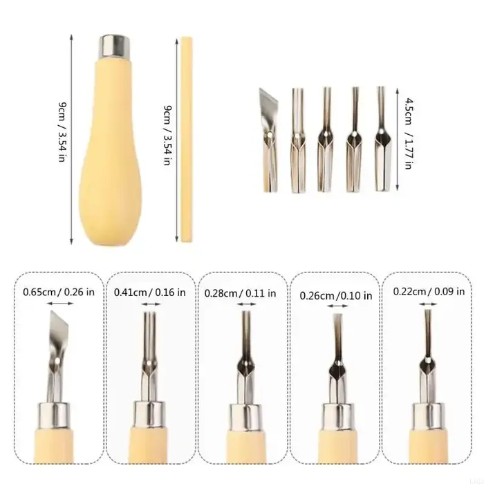 LX0D 2 SET des kits d'outils coupe Lino Kits coupe en linoleum pour gravure sculpture
