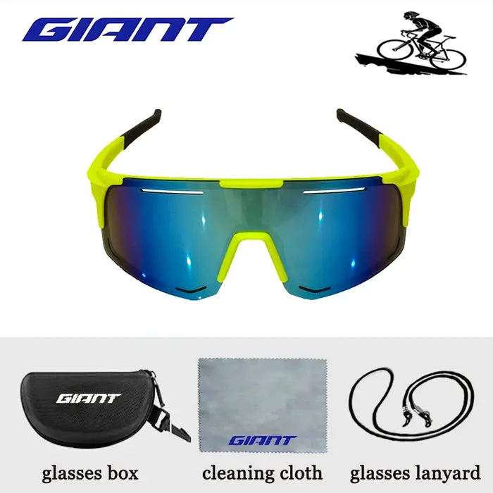 Lunettes cyclisme professionnelles géantes grade pro protection UV anti-éblouissement résistance aux chocs avec étui