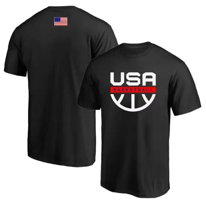 Maillot d'entraînement de l'équipe de rêve de basketball des États-Unis 2026 – T-shirt en coton impr