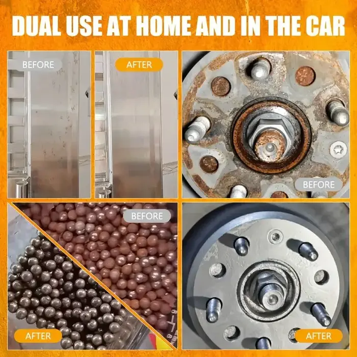 Décapant de rouille multifonctionnel pour voiture, utilisé pour éliminer la rouille et fournir une protection de surface sur les plaquettes de frein de voiture, les surfaces en métal et en fer, 1/3 pi