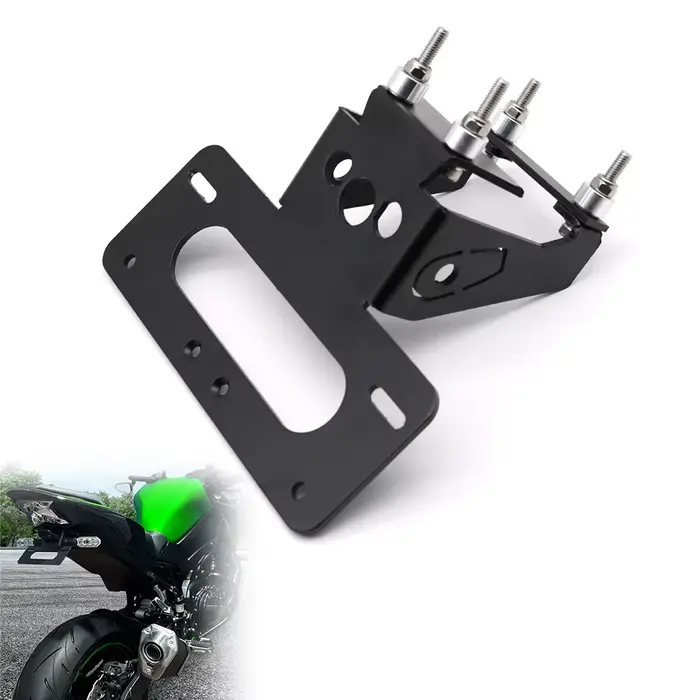 Cadre de plaque de planificateur arrière de moto, support de montage, éliminateur de garde-boue bien