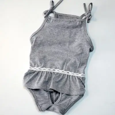 Pantalon physiologique pour chien gris bleu marine pour filles, gilet à bretelles, combinaison pyjam