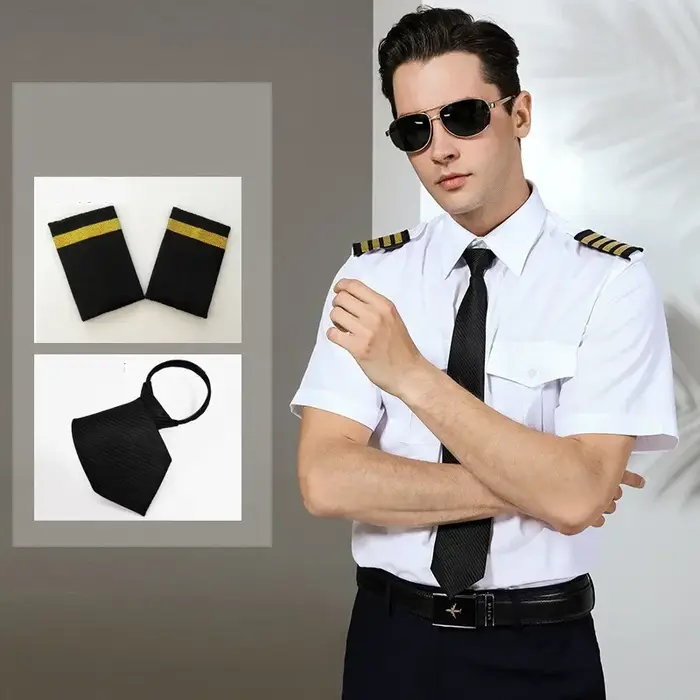 Chemise de Pilote de Qualité Supérieure pour Homme