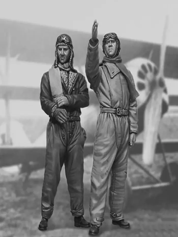Ensemble de pilotes de chasse modernes non assemblés, support (2 figurines), kits de modèles miniatu