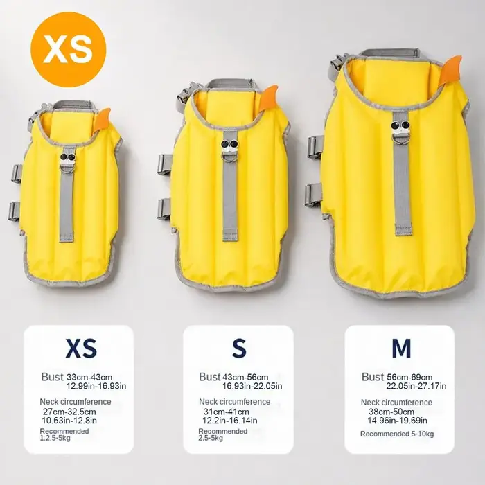 Gilet de sauvetage pour chien en forme de requin, résistant à l'usure, réfléchissant, veste de sécur
