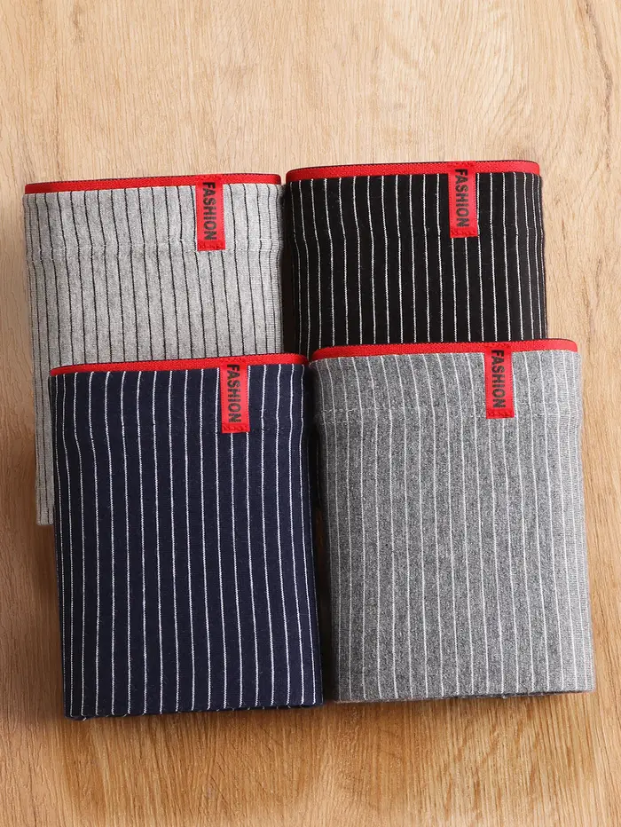 Sous-vêtements pour hommes 4 paires de culottes, boxeurs élégants pour hommes sont respirants et con
