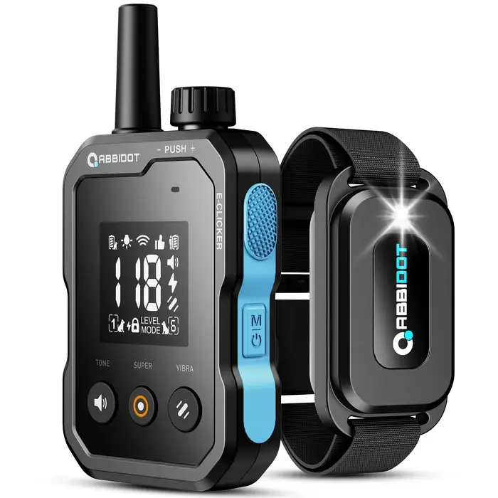 ABBIDOT T70 collier de dressage pour chien 2 en 1 sangle avec e-clicker choc électrique 4100ft 1250m