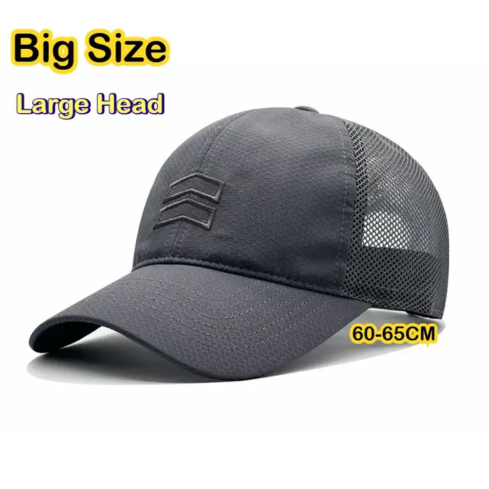 Casquette de baseball pour homme à visière large, légère et respirante en maille, séchage rapide, protection solaire estivale, modèle profond et ample
