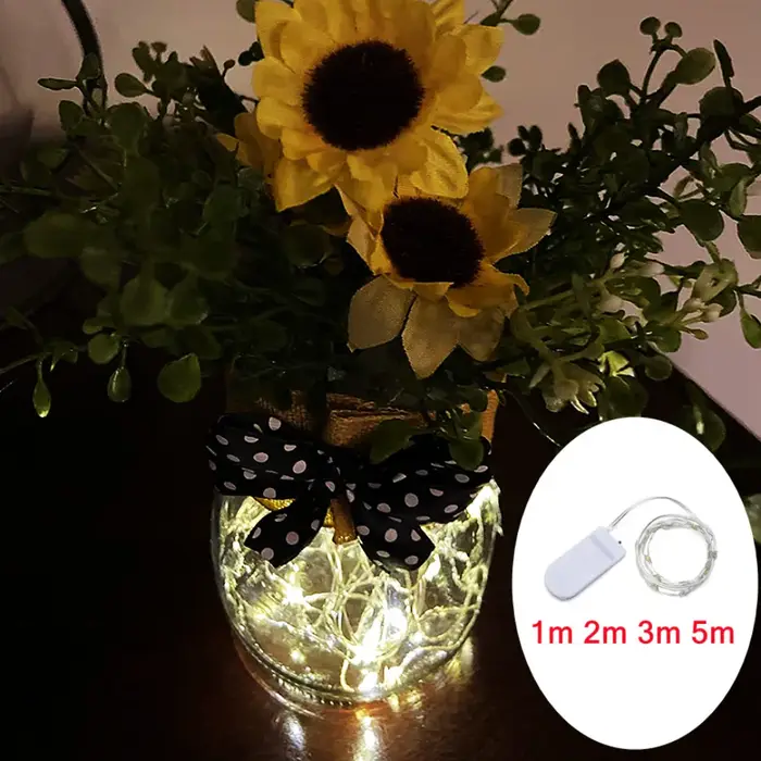 TxxCvv – Mini lumière LED féerique de noël, 1M 2M 3M 5M, guirlande en cuivre, lampe de nuit étanche 
