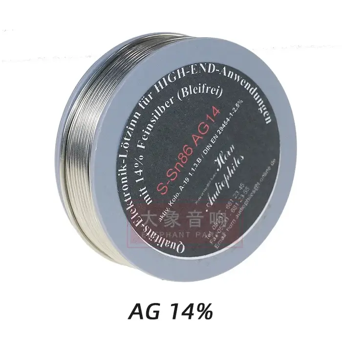 Audio Fever Grade Silver 18 Wire avec contenu en argent de 10% et 14%, balance sonore de soudure, al