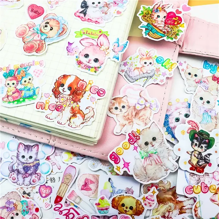 Autocollants animaux de dessin animé pour scrapbooking
